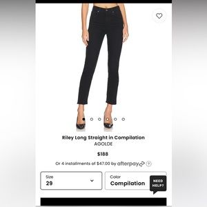 Agolde Riley Long Straight Jeans